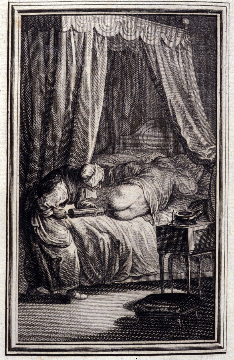 Lék - v „“ Příběhy a povídky ve verších““ od Jean La Fontaine. 1762. od Unknown artist