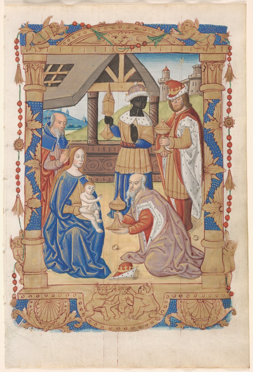 List z knihy hodin: Klanění tří králů (recto) od Unknown artist