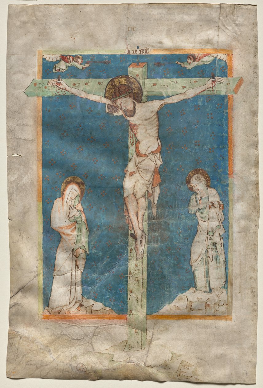 List z misálu: Ukřižování (recto) od Unknown artist
