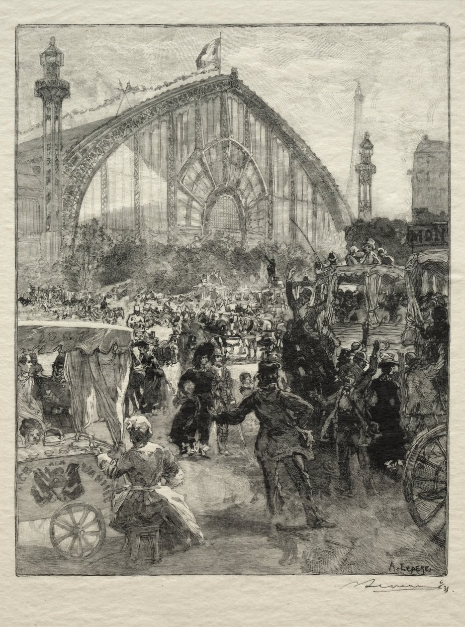 Odchod z výstavy 1889 od Unknown artist
