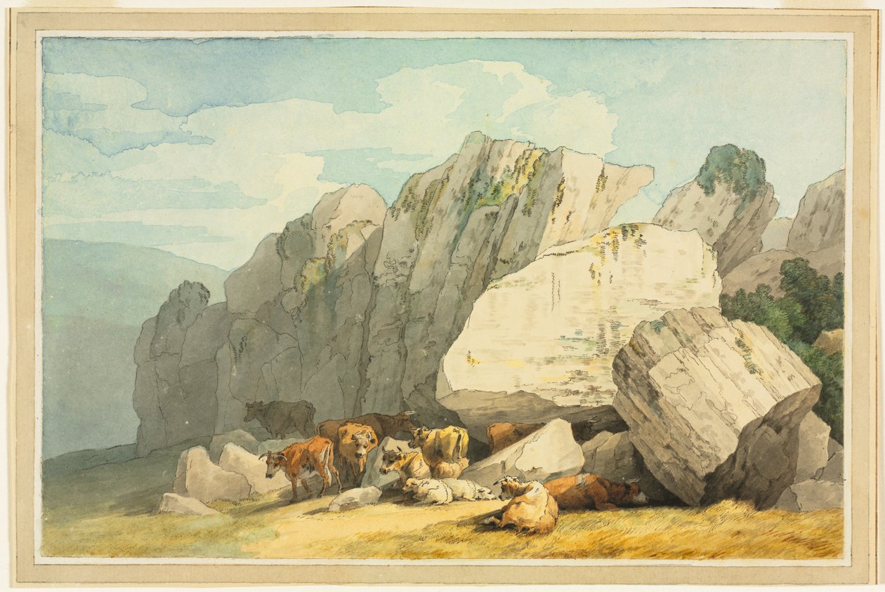 Leigh Tor Rocks v Poundsgate, poblíž New Bridge on the Dart, Devon od Unknown artist