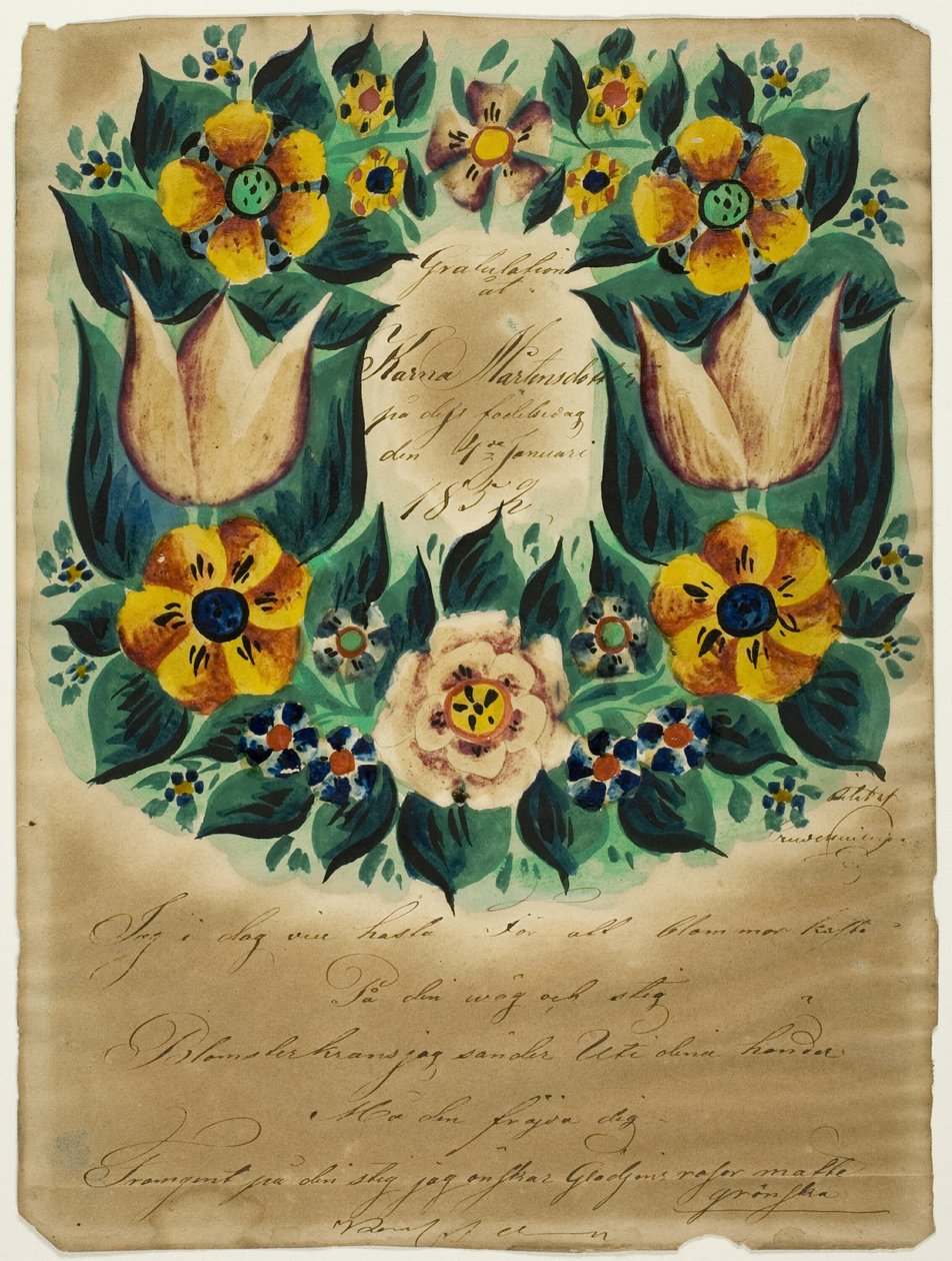 Blahopřání Karně Martensdottir od Unknown artist