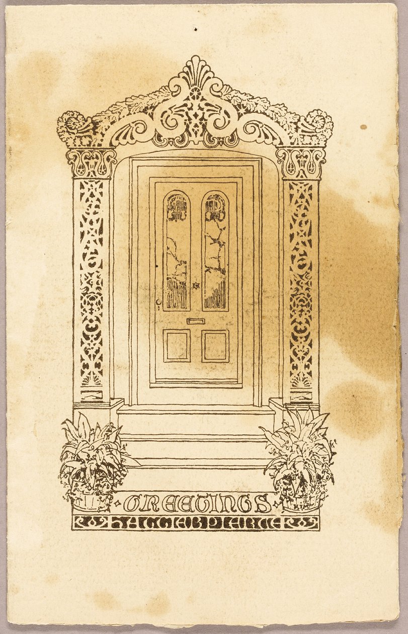 Letterpress print (jako doprovod k Doorframe, 2008.554) od Unknown artist