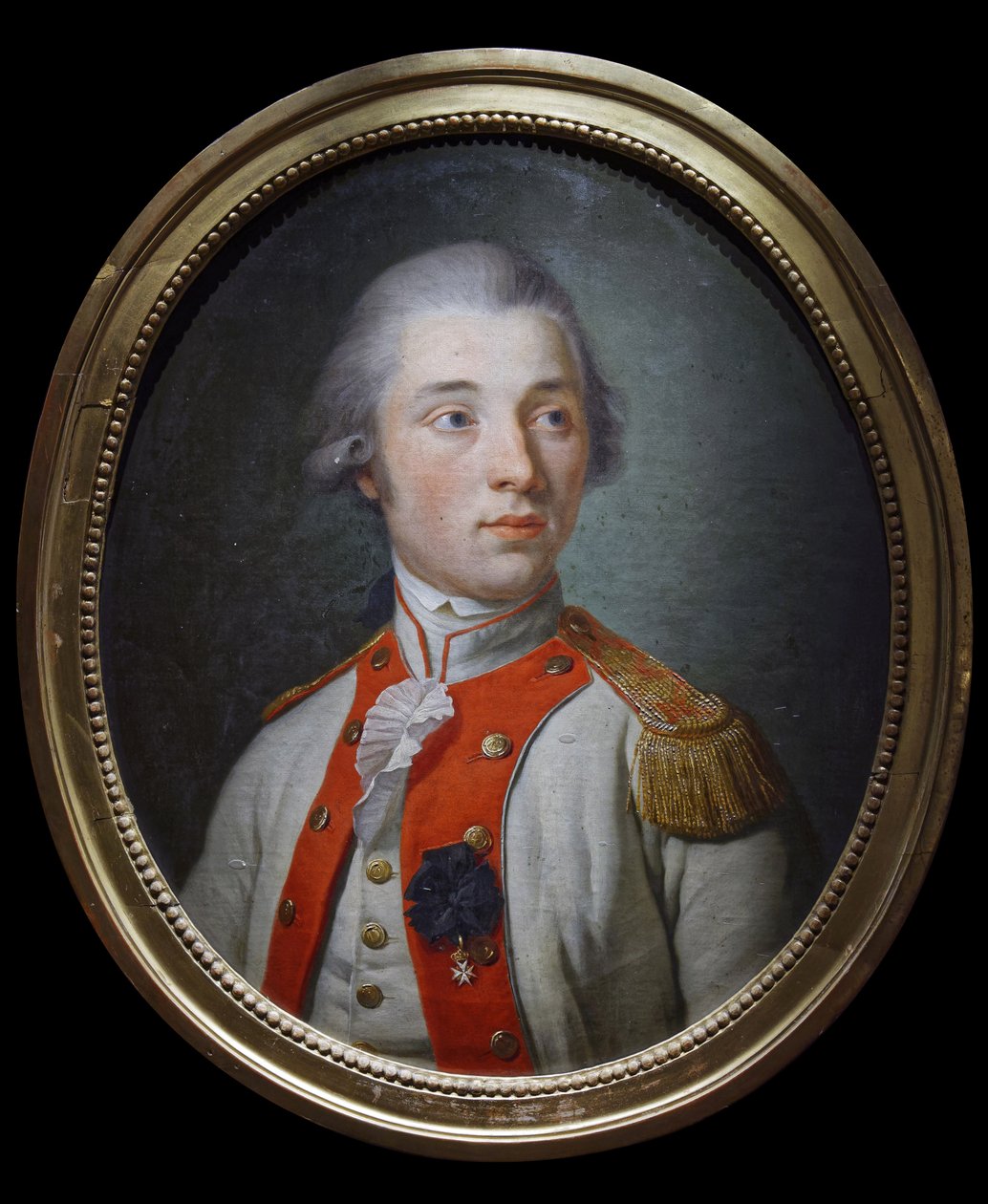 Poručík u pěšího pluku Artois, kolem 1780 (olej na plátně) od Unknown artist