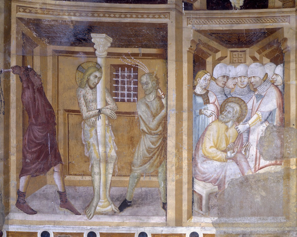 Život Krista, detail: Bičování, kostel Sant