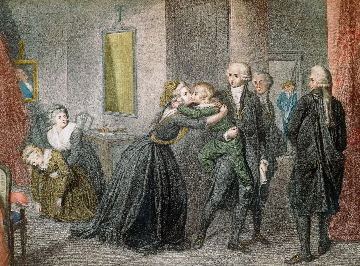 Louis XVII byl oddělen od své matky Marie Antoinetty 3. července od Unknown artist