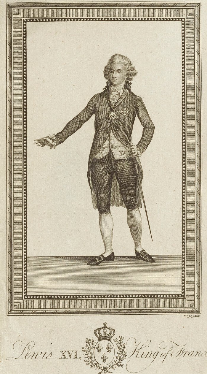 Ludvík XVI, francouzský král od Unknown artist