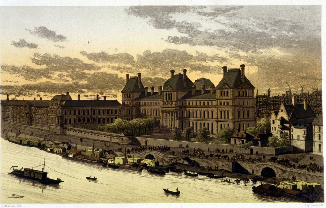 Louvre za Ludvíka XIV. v „Paříži v průběhu věků od 13. století do současnosti““ 1882 od Unknown artist