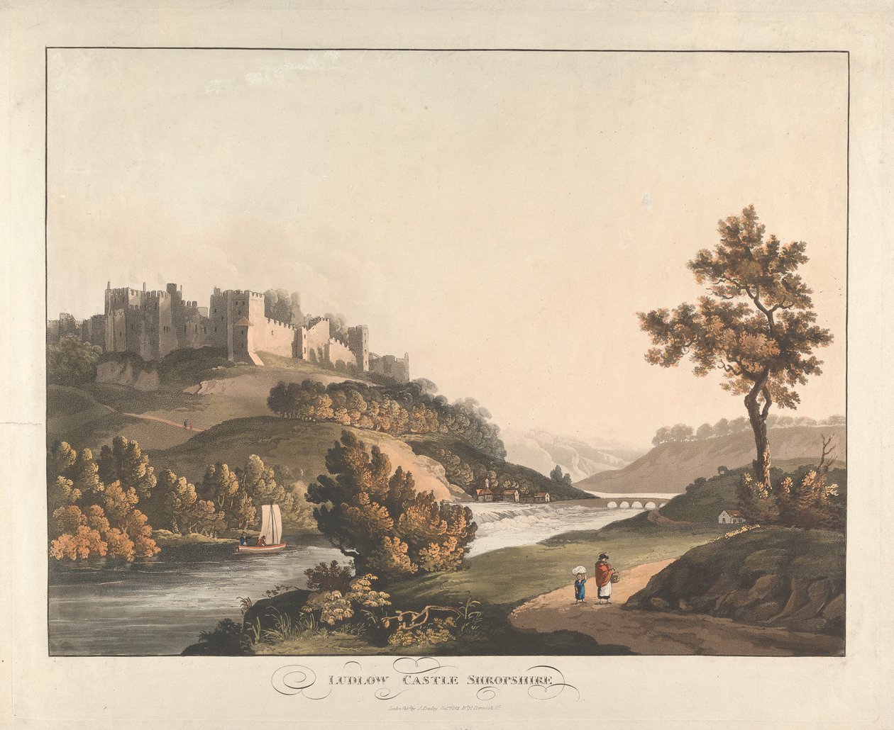 Hrad Ludlow, Shropshire od Unknown artist