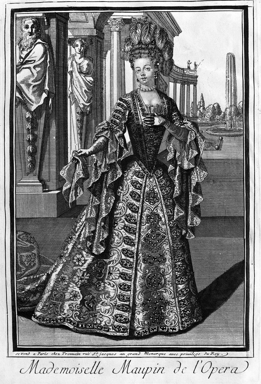 Mademoiselle Maupin (1670-1707), francouzská zpěvačka. od Unknown artist