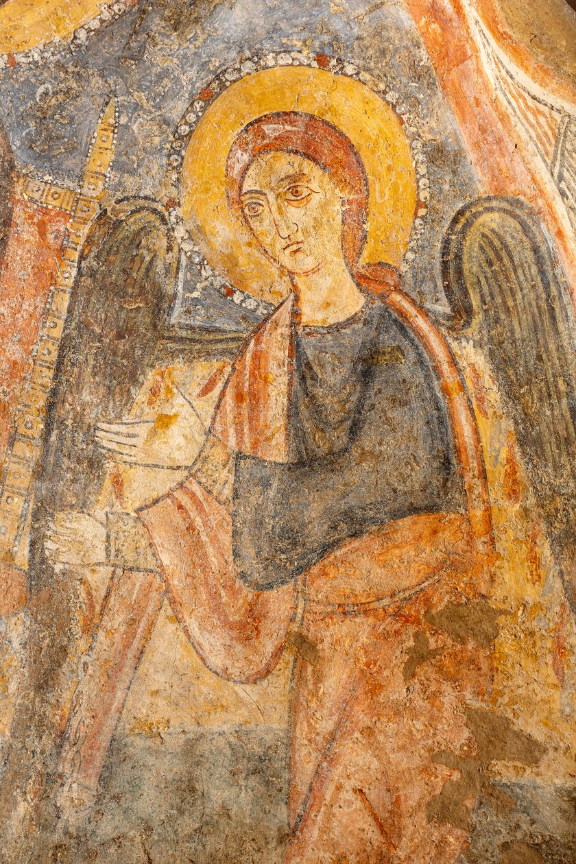 Madona s dítětem mezi archanděly, detail pravého archanděla od Unknown artist