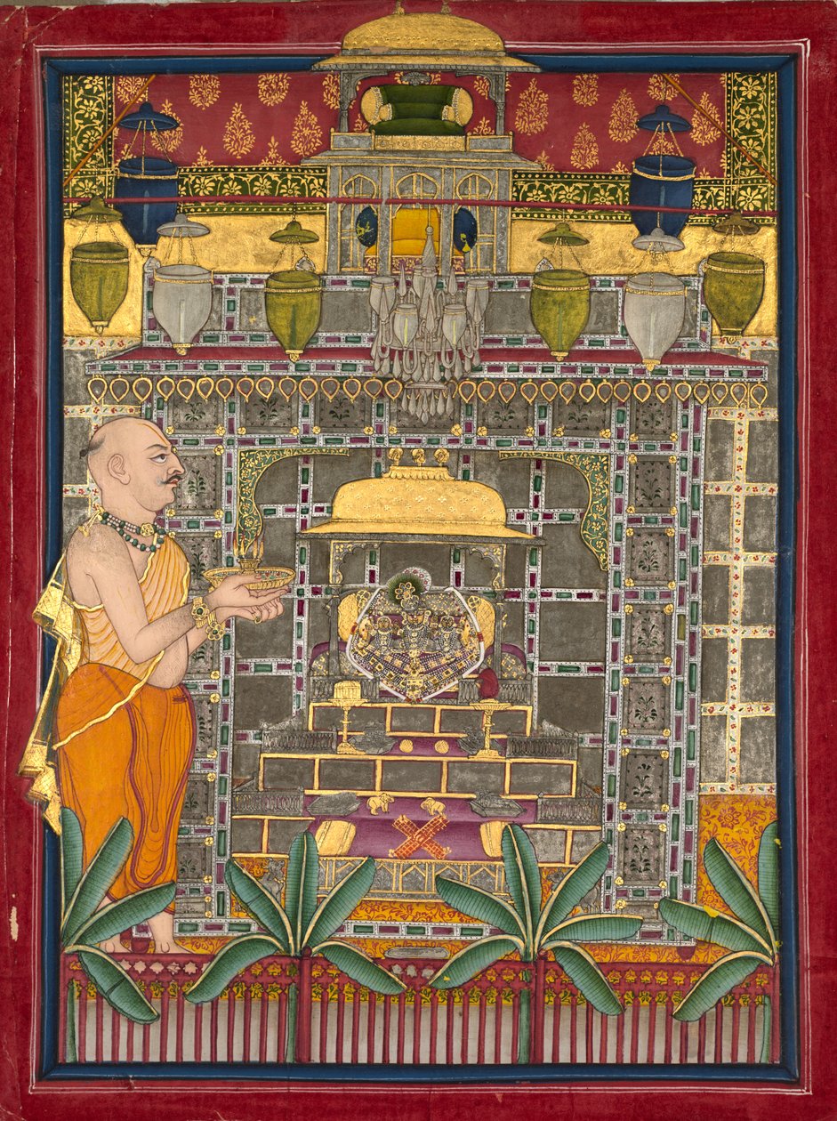 Maharao Kishore Singh I z Kota (R. 1819–28) Válečná loď Krišnův most Rajji od Unknown artist