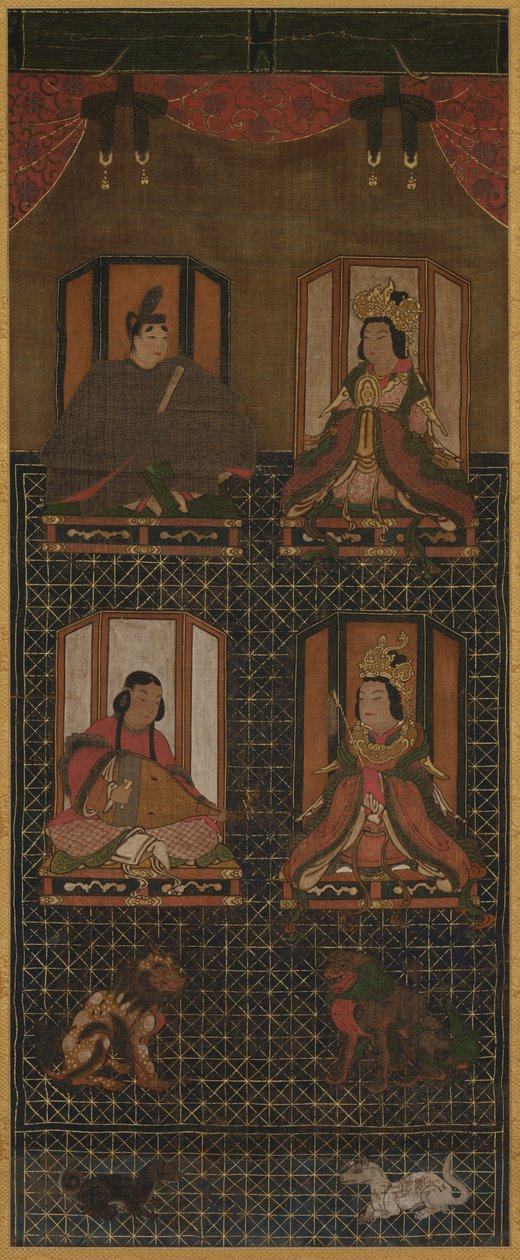 Mandala čtyř božstev hory Kōya od Unknown artist