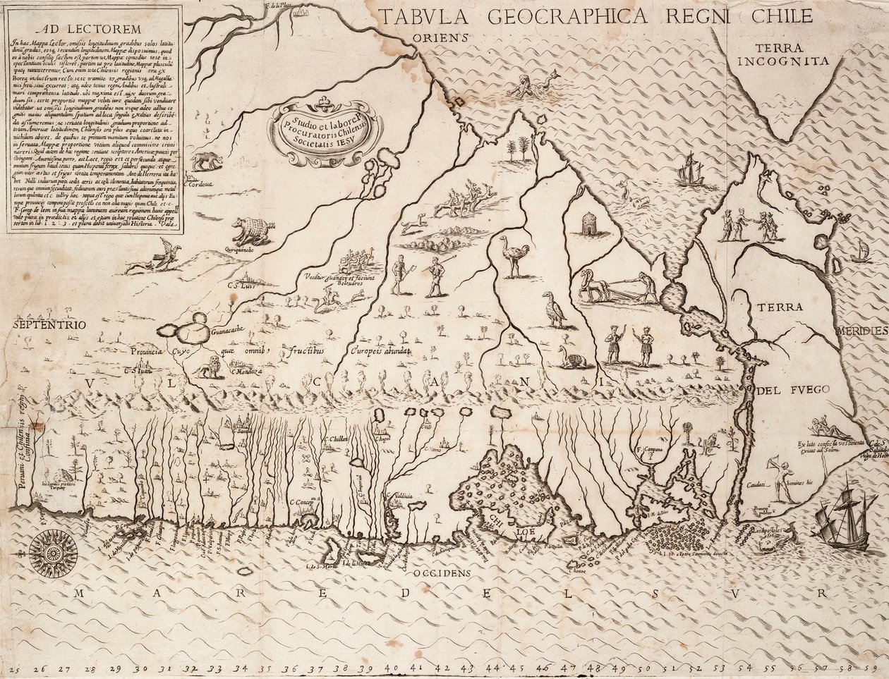 Mapa Chile sestavená jezuity od Unknown artist