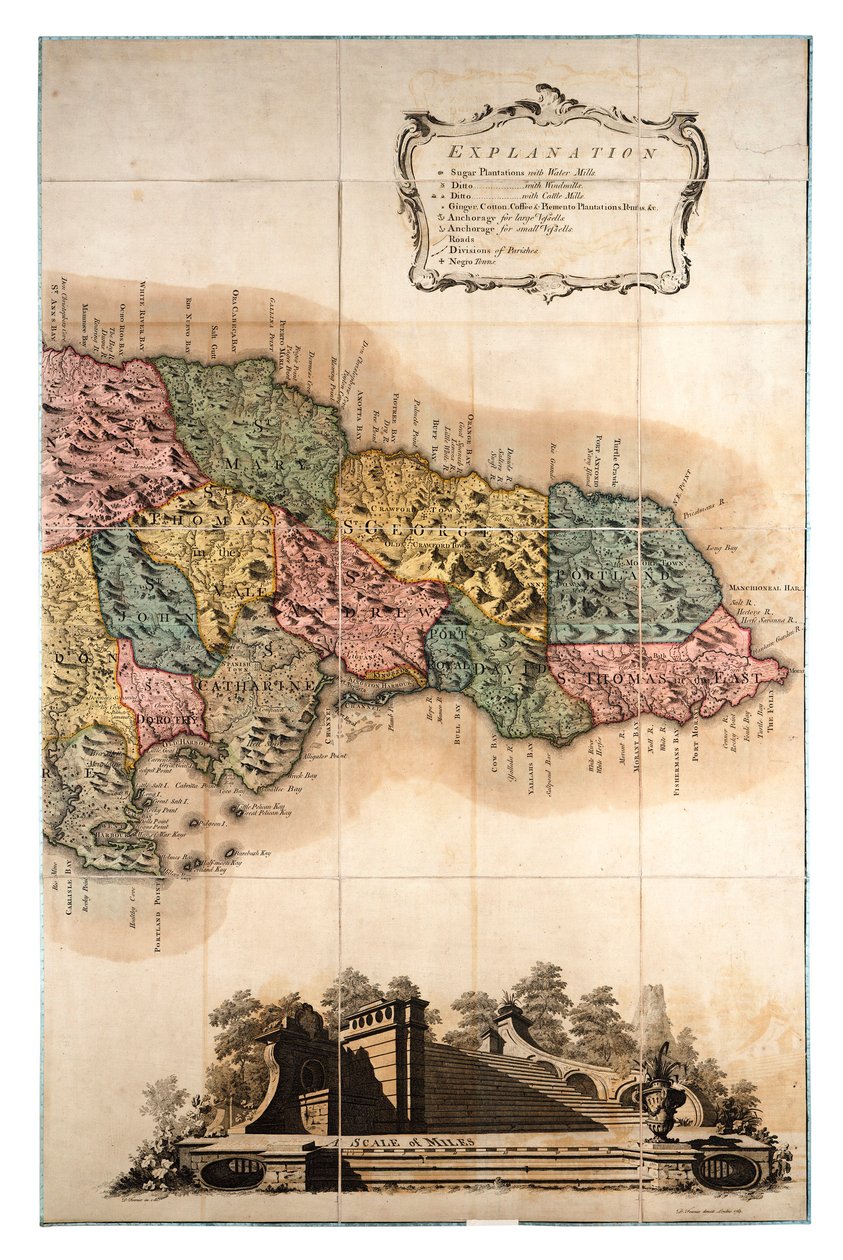 Mapa Jamajky od Unknown artist