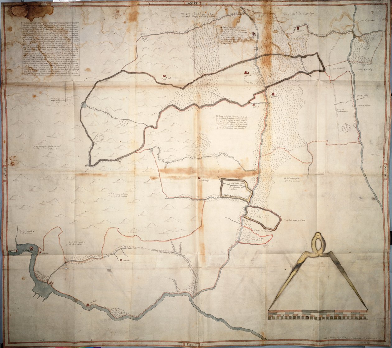 Mapa Lismore, Irsko od Unknown artist