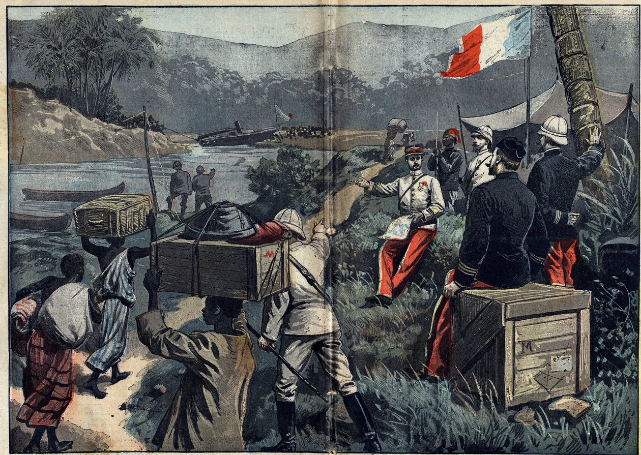 Marchandova mise v Africe (1896-1899): expedice zmocňující se horního Nilu v roce 1898. Vypuštění prokazatelné páry „“le Faidherbe““ na řece M
