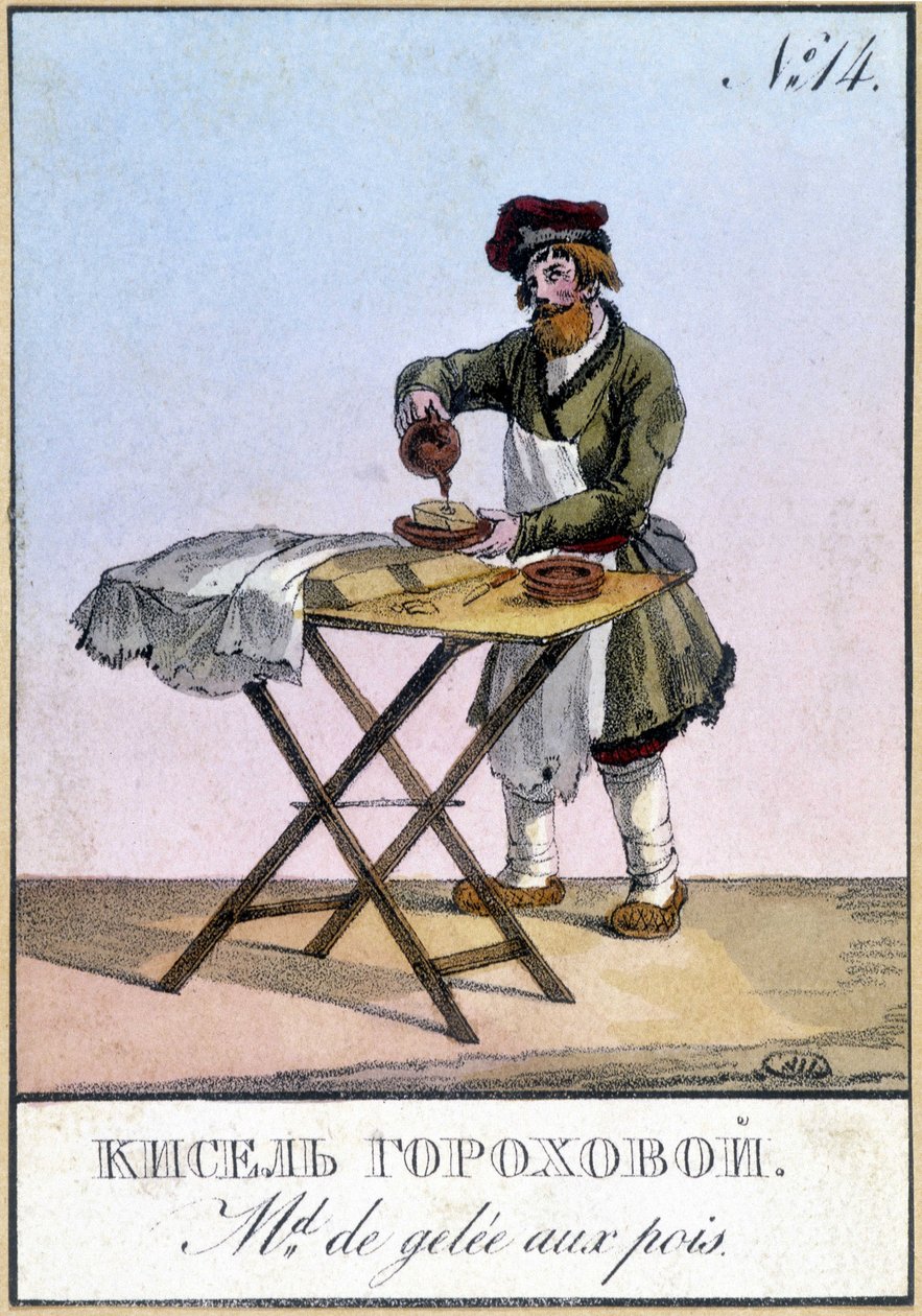 Značka hrachového džemu v Rusku v 19. století. od Unknown artist