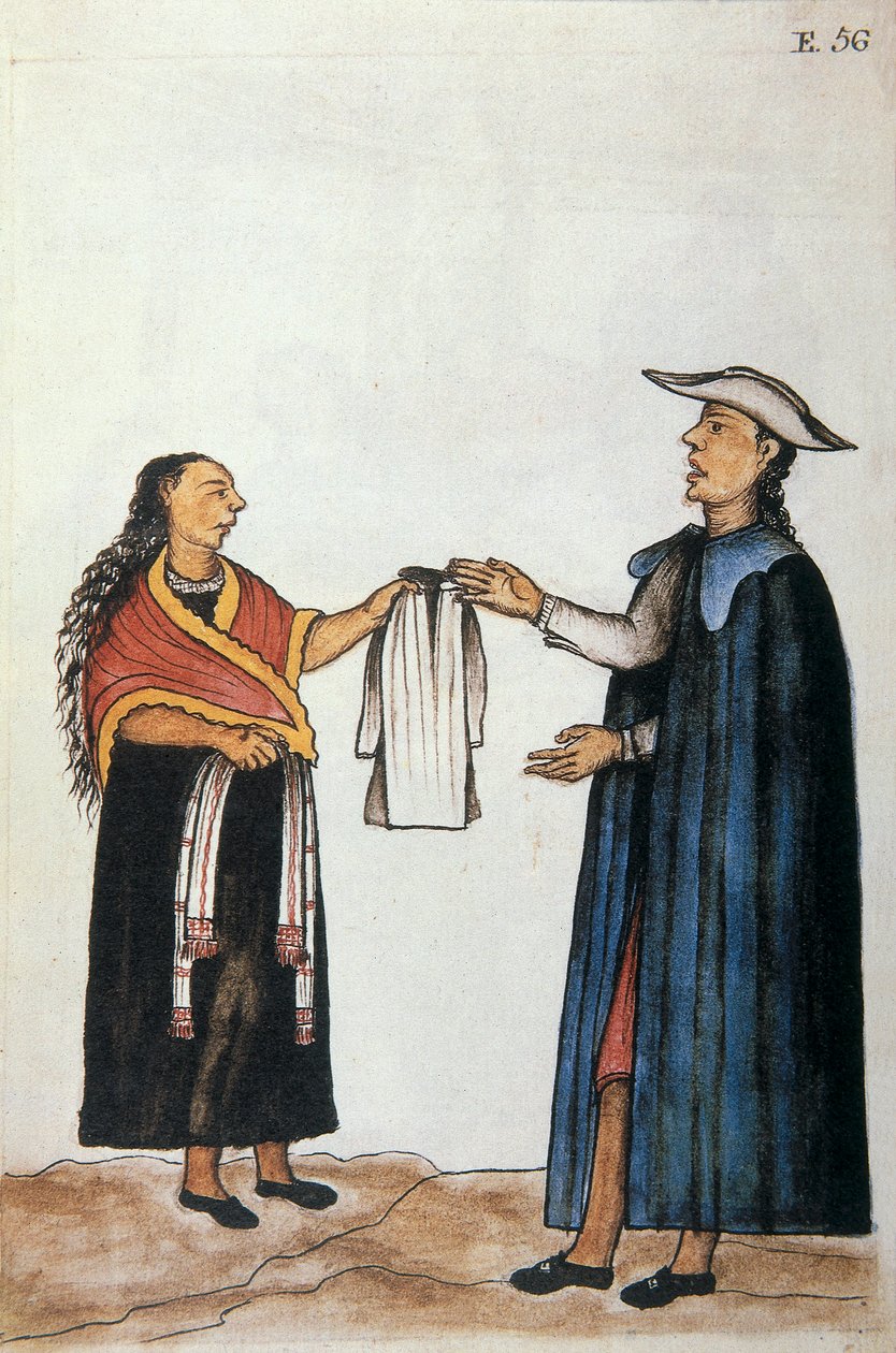 Kniha "Trujillo Del Peru" nebo "Codex Martinez Companion", od Baltazara Martineze Companion a Bujanda, biskup z Trujillo (1782-1785) od Unknown artist
