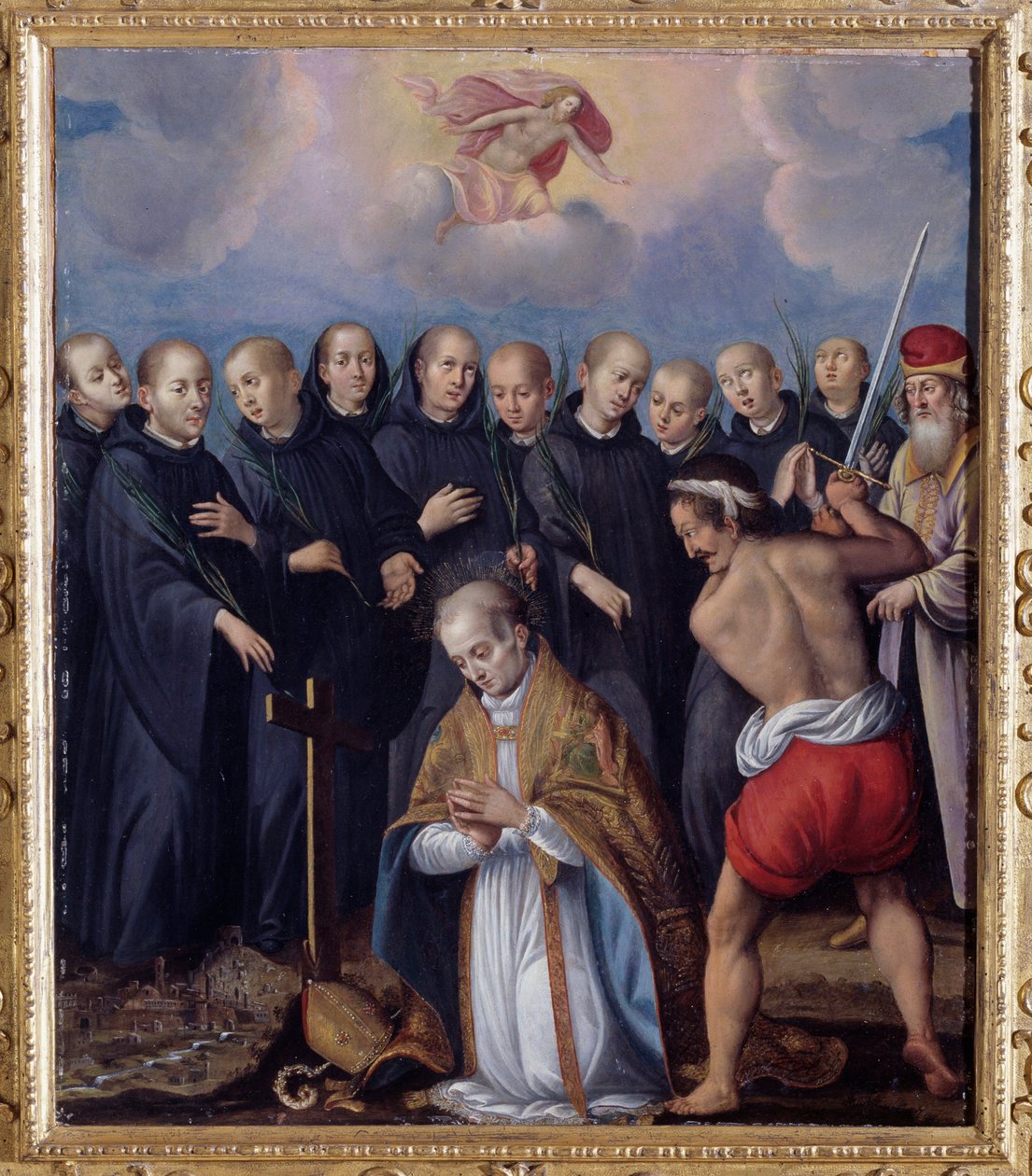 Umučení svatého Berontaria, obklopený svými mnichy Anonymní obraz od Unknown artist