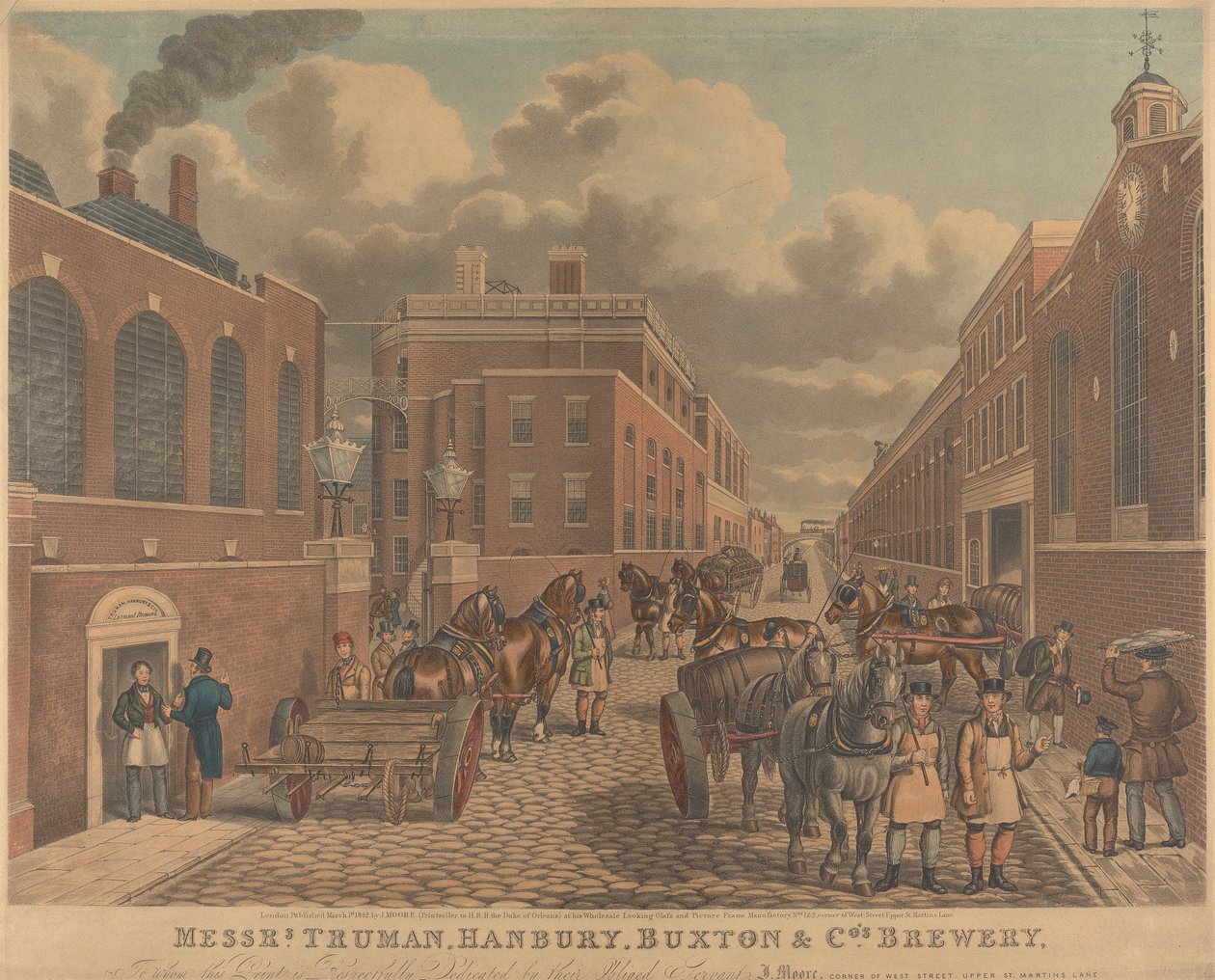 Pánové Truman, Hanbury, pivovar Buxton & Co., Spitalfields od Unknown artist
