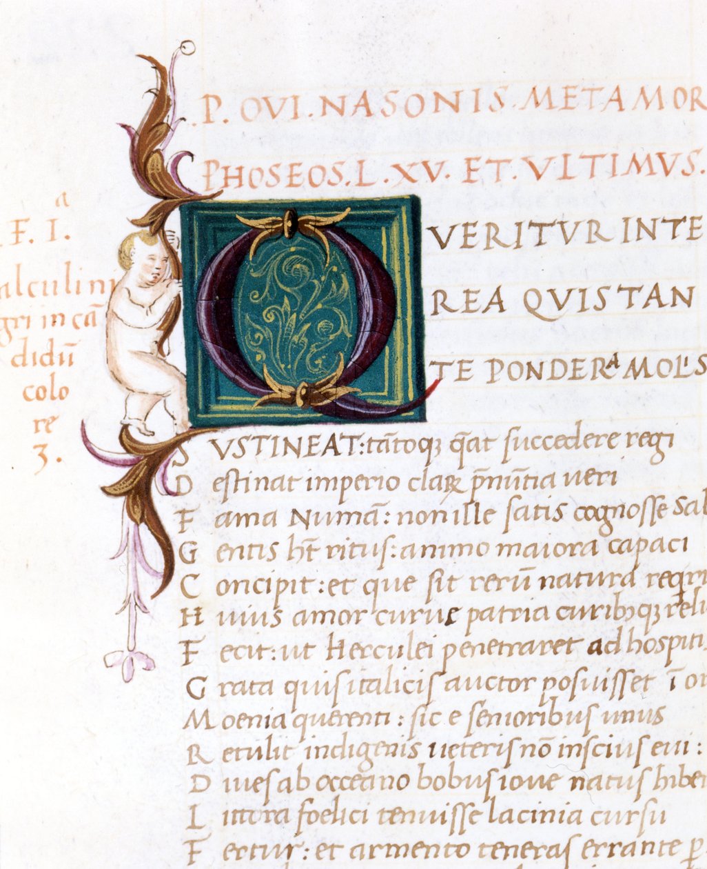 Ovidiovy metamorfózy. Rukopis 15. století. Comunale biblioteca de Rimini od Unknown artist