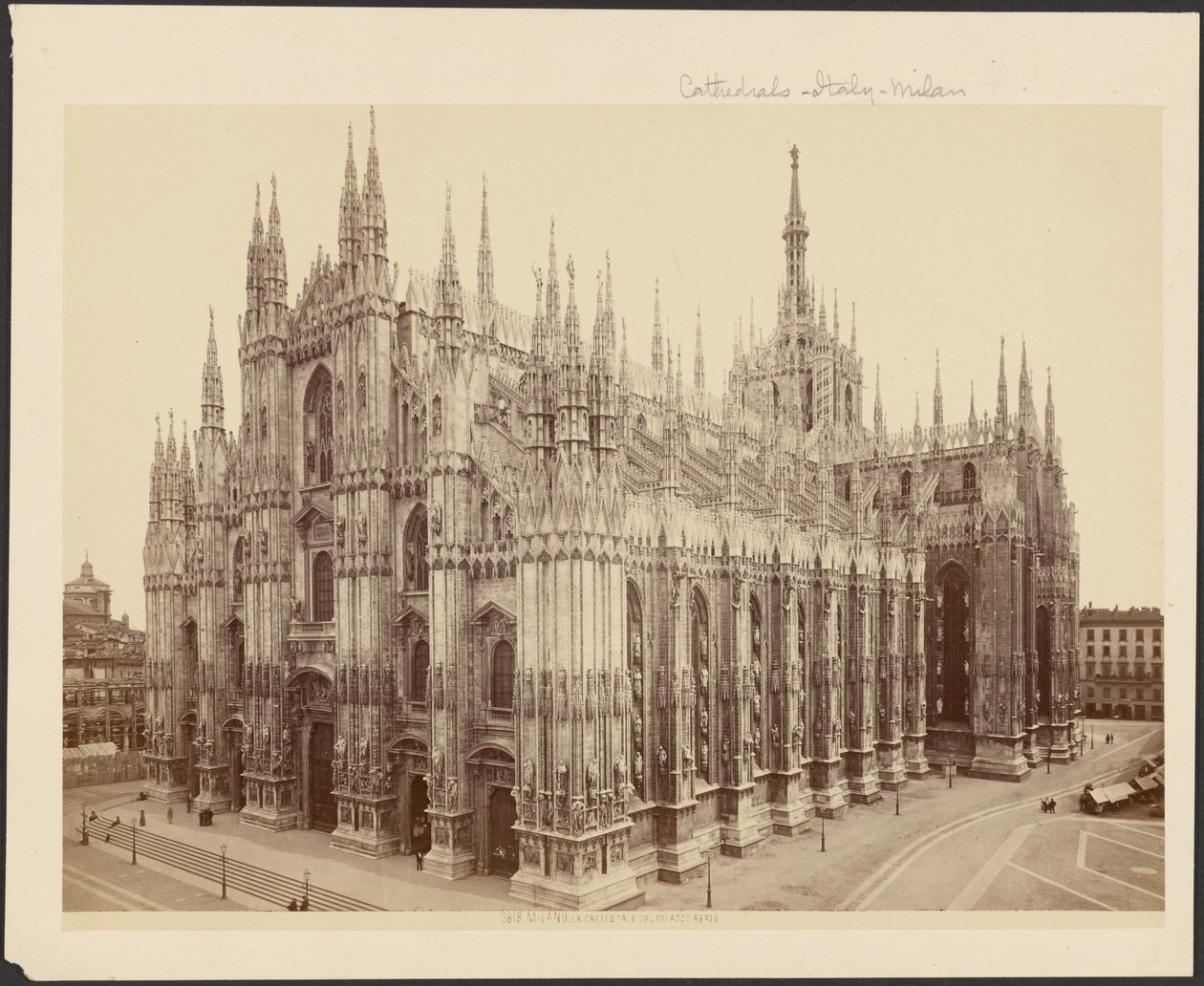 Milán, katedrála z královského paláce od Unknown artist