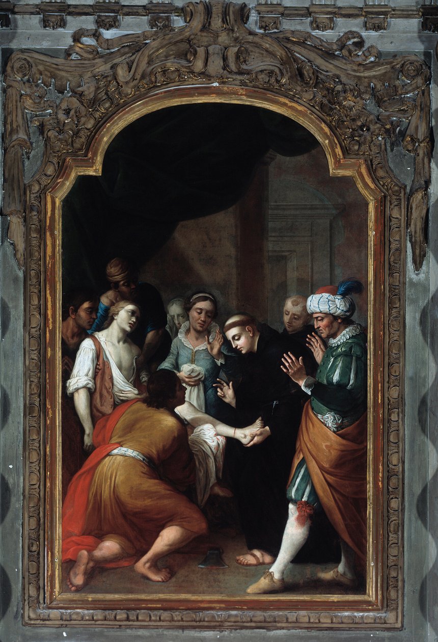 Zázrak svatého Antonína Paduánského, který uzdraví zmrzačeného muže (olej na plátně, konec 18. století) od Unknown artist