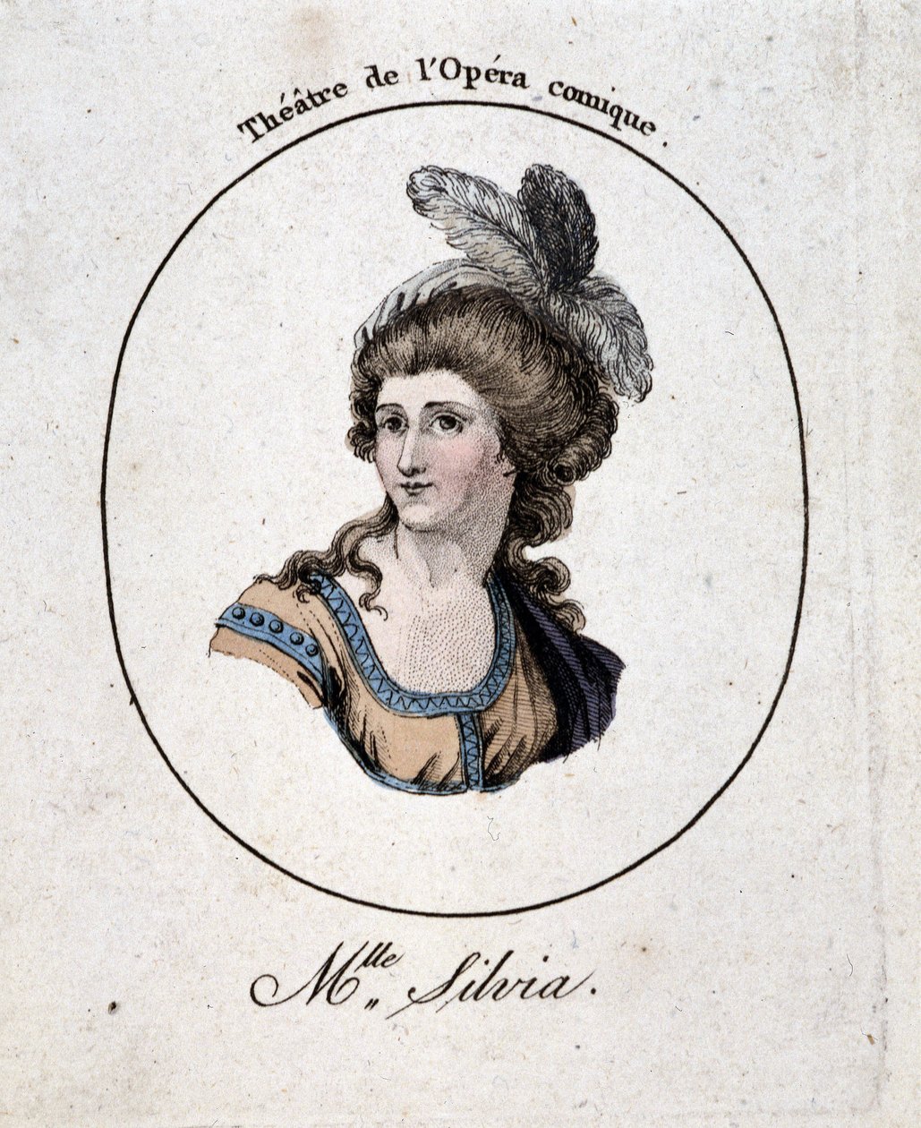 Slečna Silvia, herečka Opery Comique, n.d. 18. s. od Unknown artist