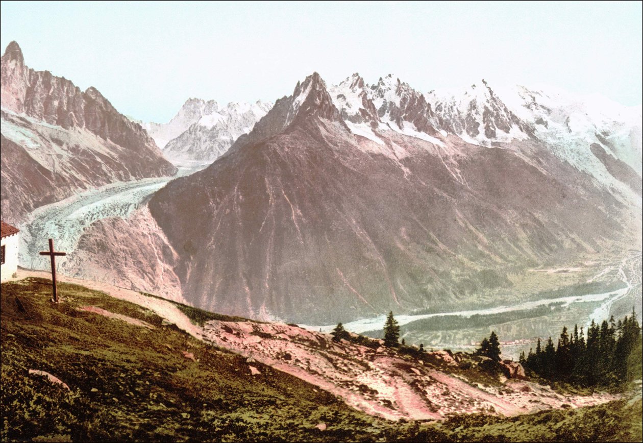 Mont Blanc kolem roku 1890 od Unknown artist