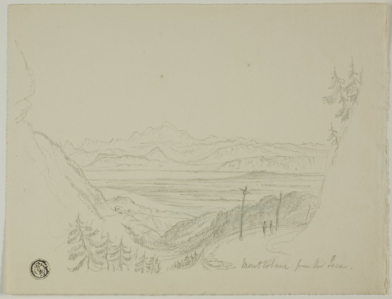 Mont Blanc z Jury od Unknown artist