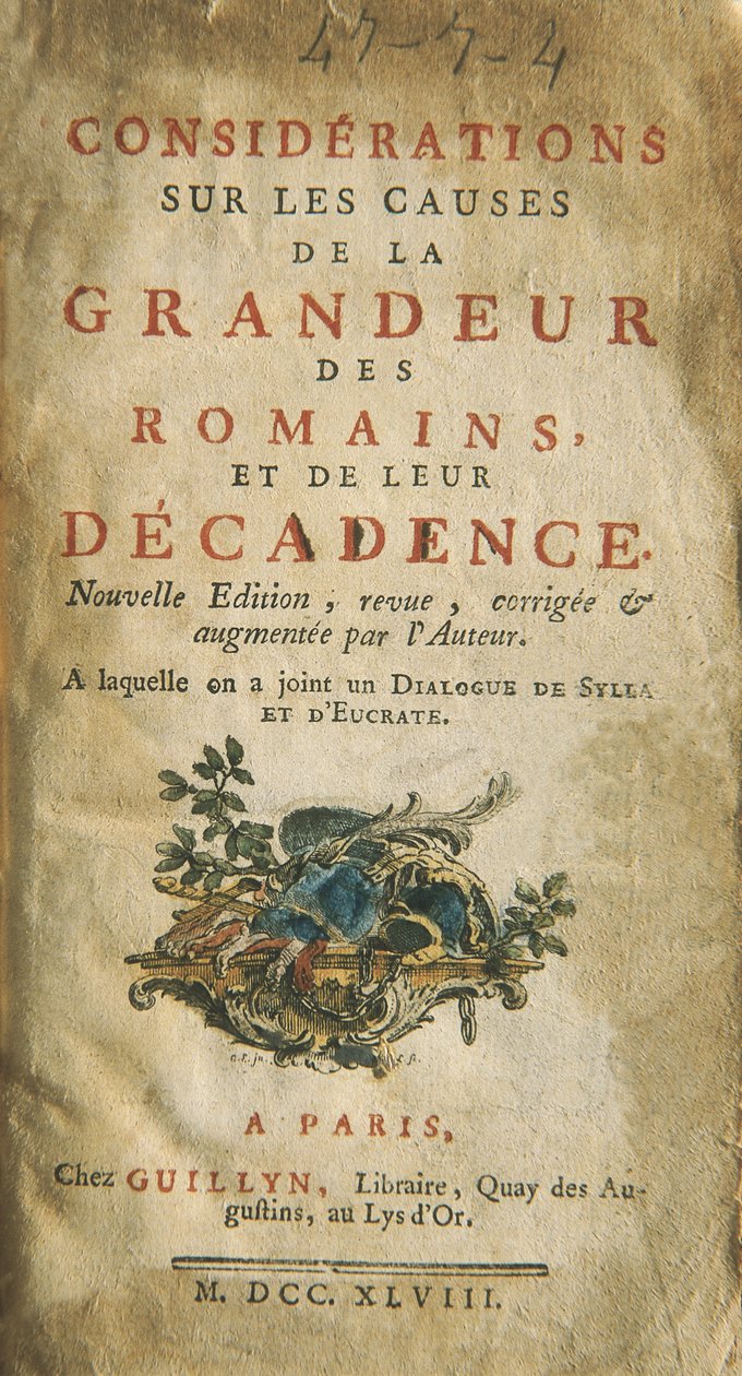 Montesquieu, Charles-Louis de Secondat, baron de la Brede od Unknown artist