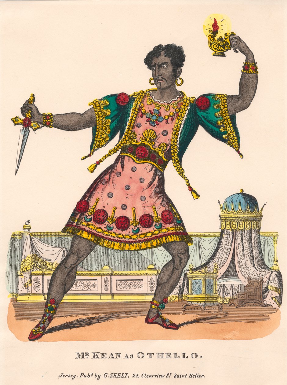 Pan Kean jako Othello od Unknown artist
