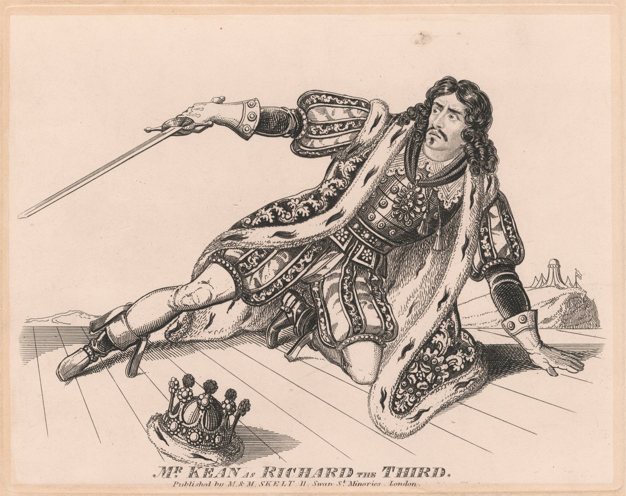Pan Kean jako Richard III od Unknown artist