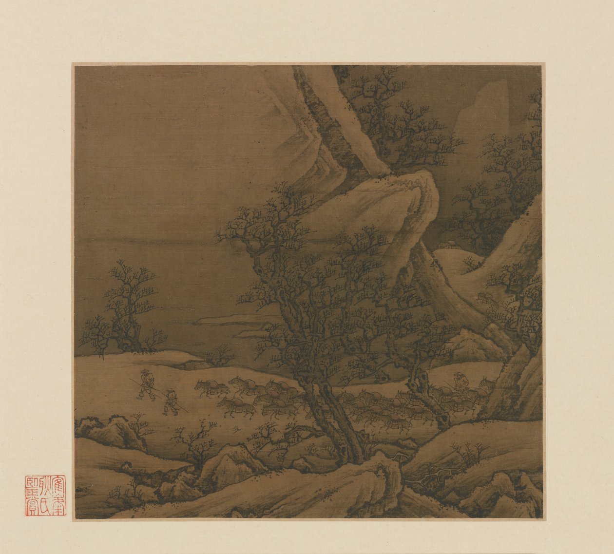 Mule-vlak v Snowy Mountains od Unknown artist