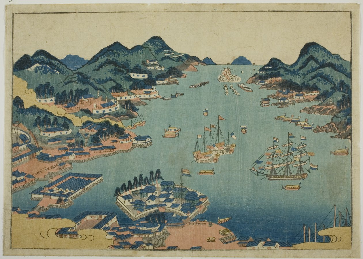 Přístav Nagasaki od Unknown artist