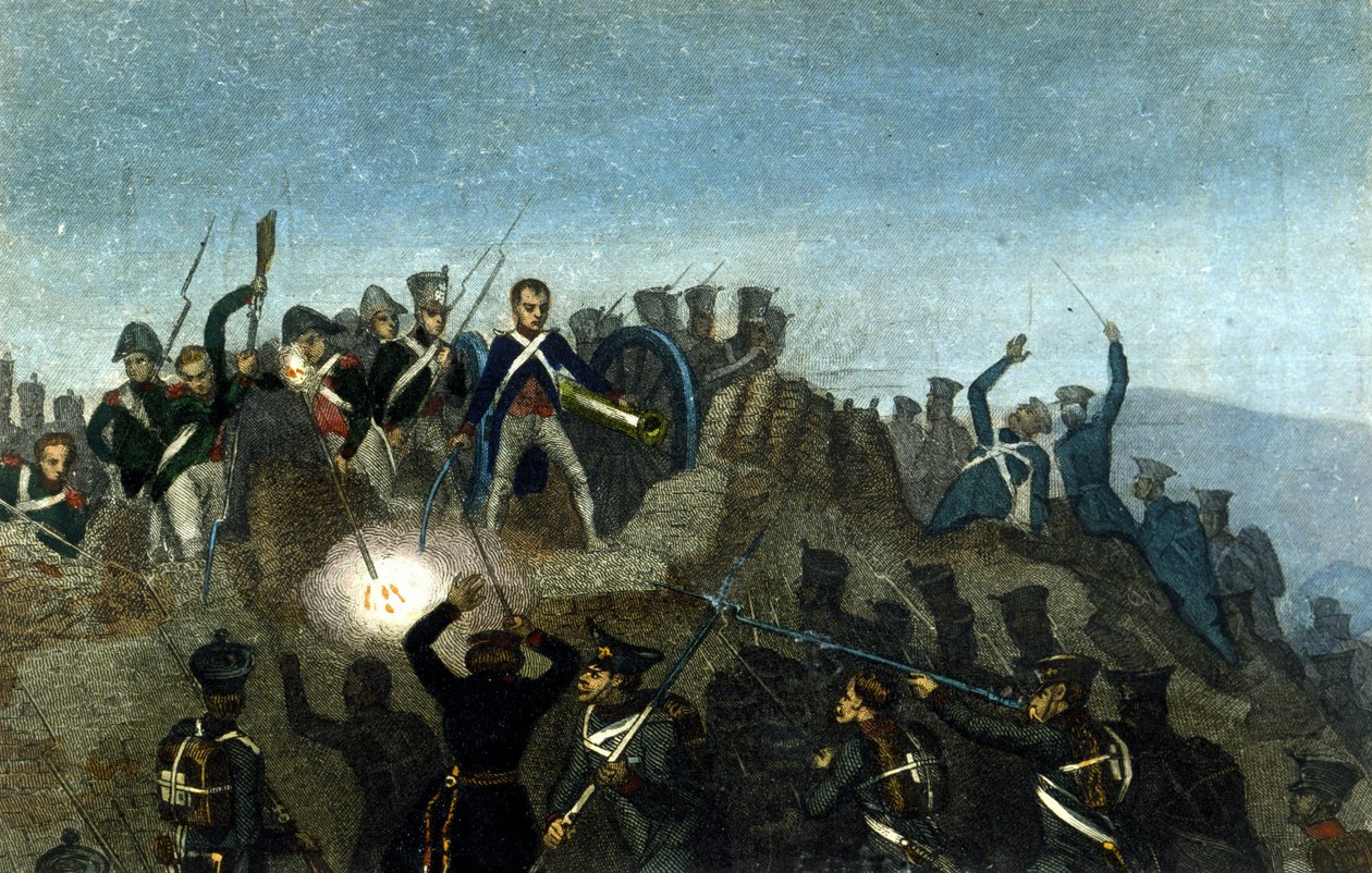 Napoleon I. v bitvě u Montmartru, 30. března od Unknown artist