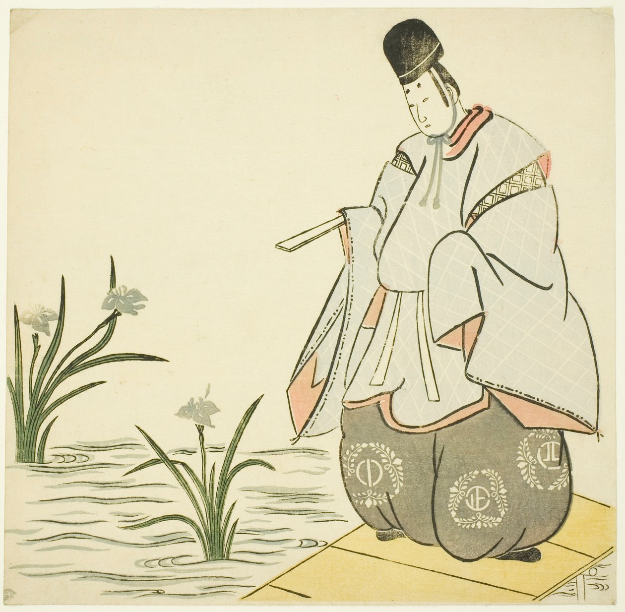 Narihira u mostu Yatsuhashi od Unknown artist