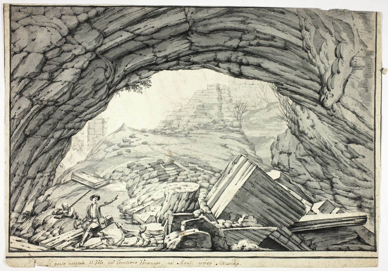 Přírodní most Velo ve Veronských horách, poblíž Altissima od Unknown artist