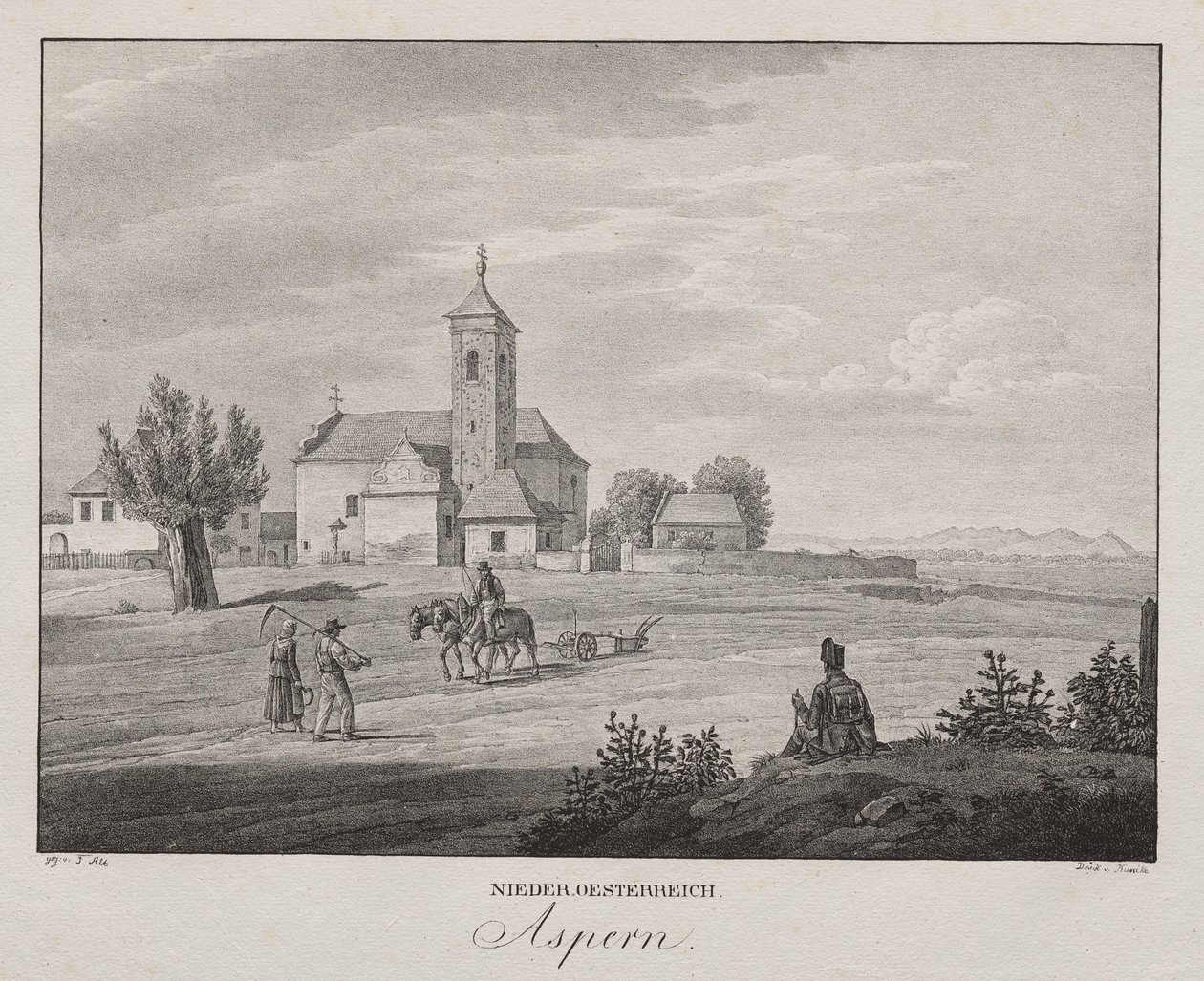 Dolní Rakousko, Aspern od Unknown artist