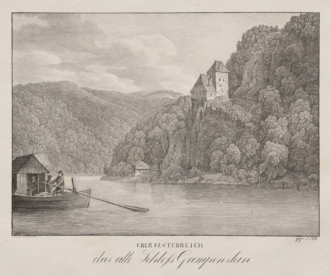 Dolní Rakousko, Starý hrad Grempenstein od Unknown artist