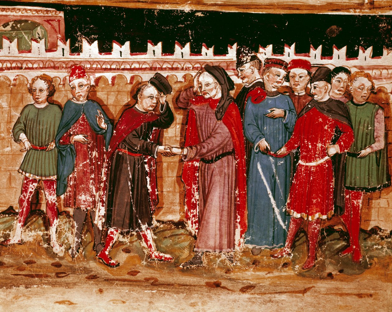 Úředníci Miniaturní gabelle z rukopisu (paní H V-5) „Codex de Privileges““ od Unknown artist