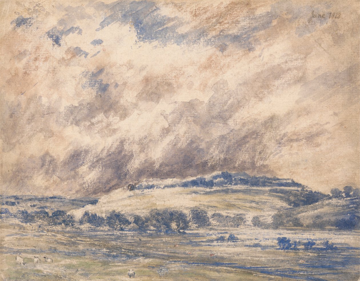Starý Sarum v bouři od Unknown artist