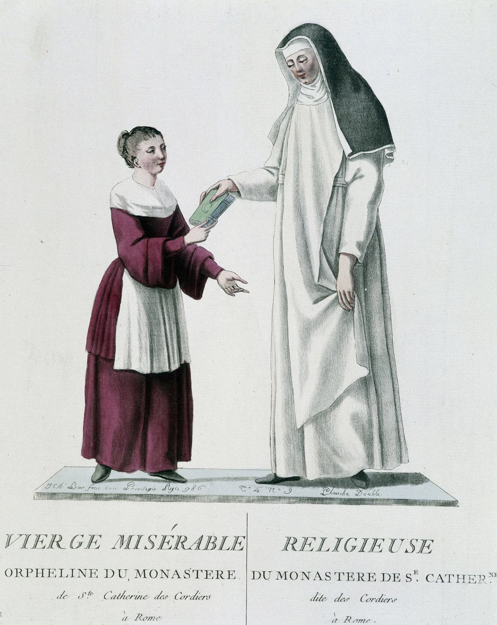 Sirotek a nábožensky ubohá panna z kláštera sv. Kateřiny des Cordiers v Římě od Unknown artist