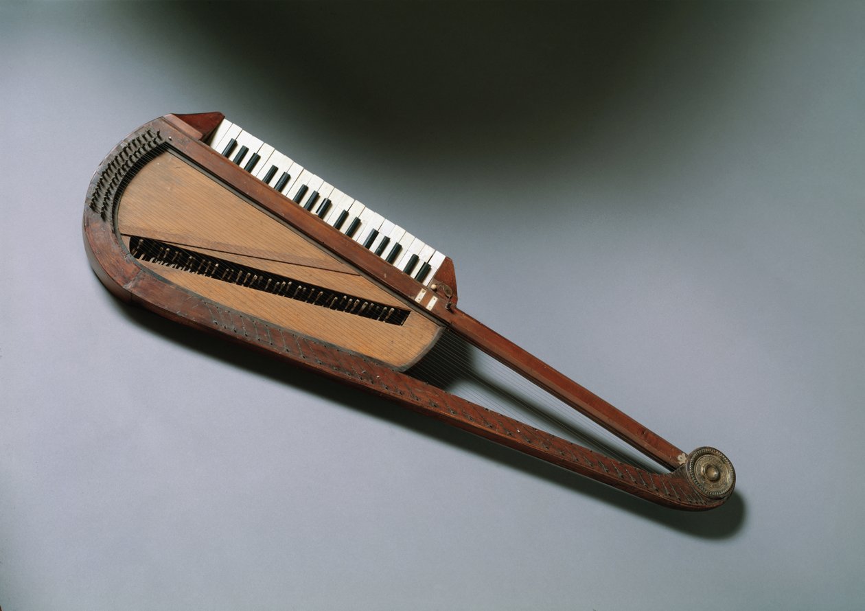 Orphica, malý hudební nástroj (přenosný klavír, vynalezený Carl Leopold Rollig na konci 18. století, Vídeň od Unknown artist