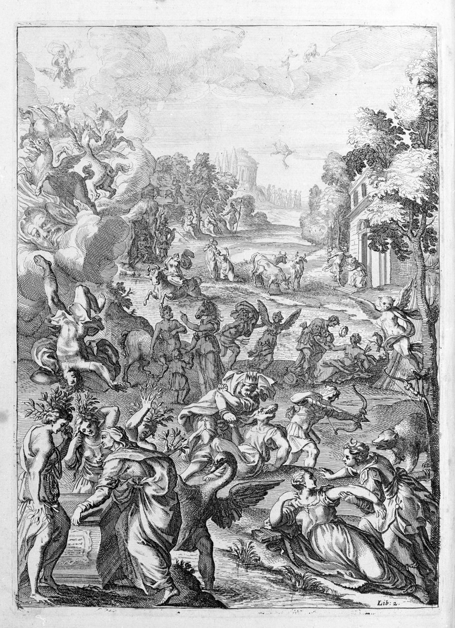 Ovidius (Ovidius) - ilustrace ke knize 15 - (P. Ovidiovy Metamorfózy noci od Unknown artist
