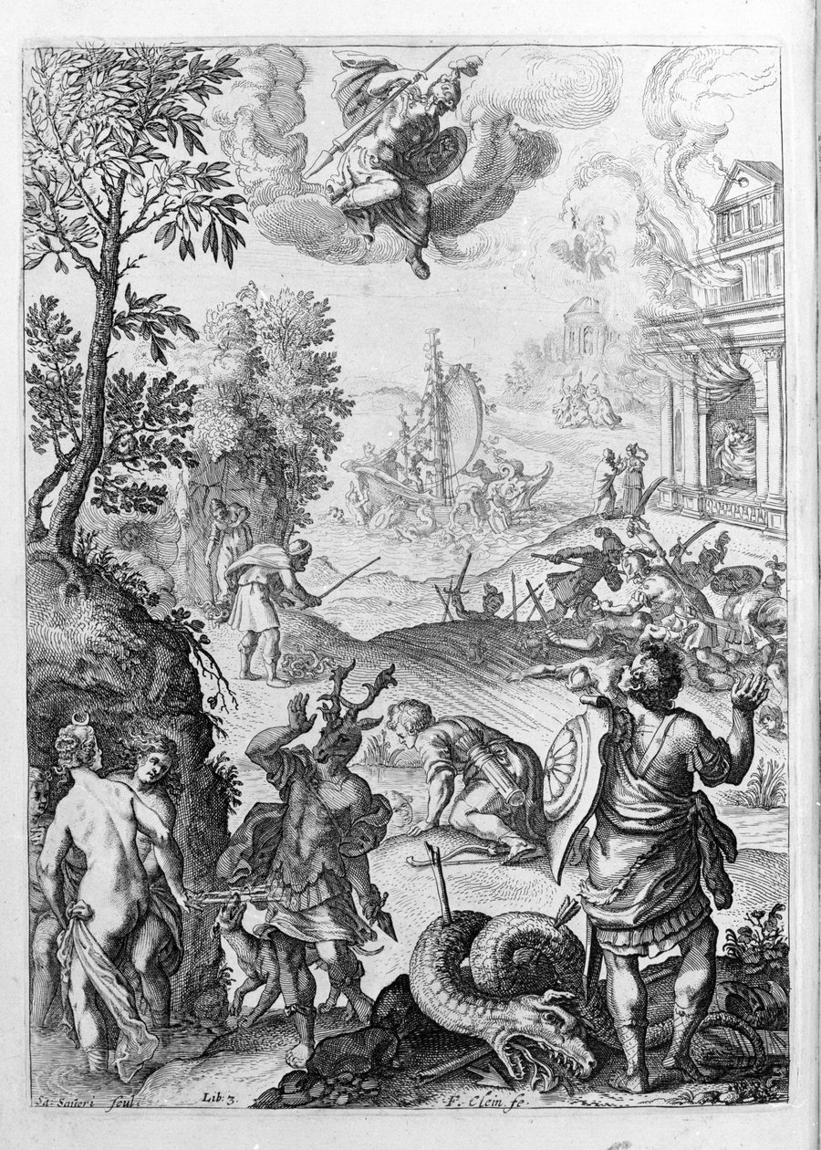 Ovidius (Ovidius) - ilustrace ke knize 15 - (P. Ovidiovy Metamorfózy noci od Unknown artist