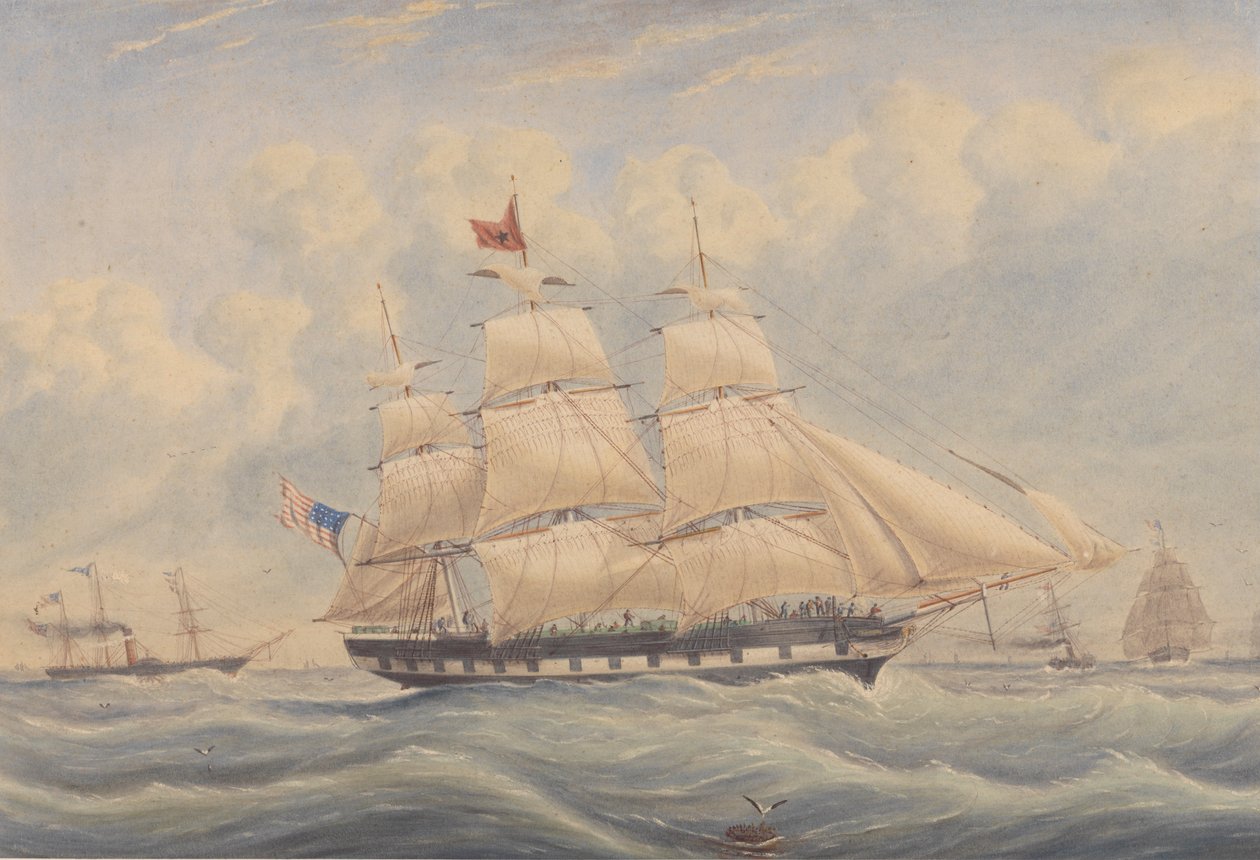 Packetová loď Ivanhoe 1849 od Unknown artist
