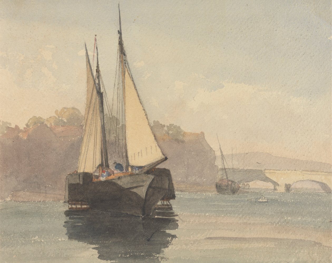 Kolesový parník poblíž Weymouth od Unknown artist