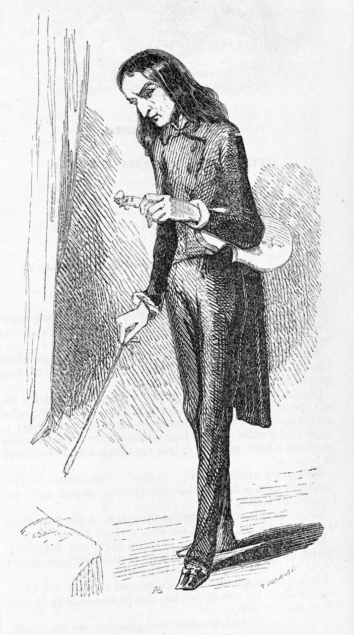 Paganini Nicolo (1782 - 1840), rytec, italský skladatel a houslista. od Unknown artist